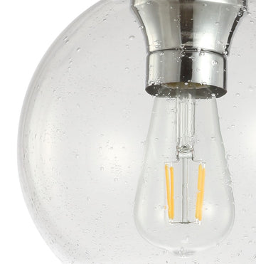 Atlas 7.75" Metal/Glass LED Flush Mount - JONATHAN Y